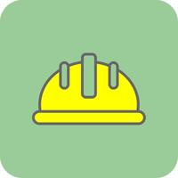 Safety Hat Glyph Gradient Corner Icon vector