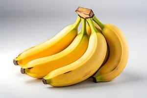 plátano racimo aislado en blanco foto