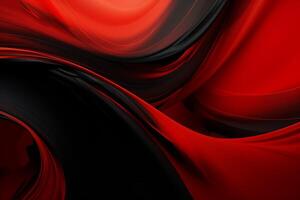 Abstract 3d black and red design with wave photo