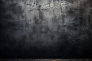 Abstract black 3d solid background with fog photo