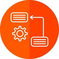 Prioritize Line Red Circle Icon vector