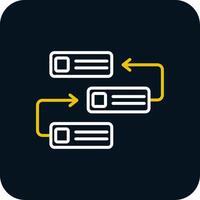 Backlog Line Red Circle Icon vector