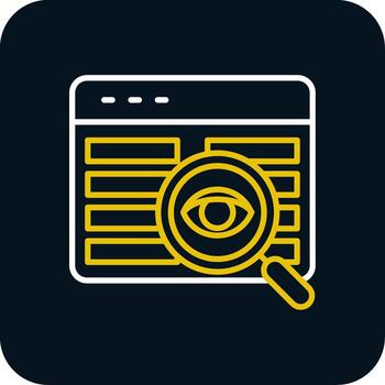 Code Review Line Red Circle Icon vector