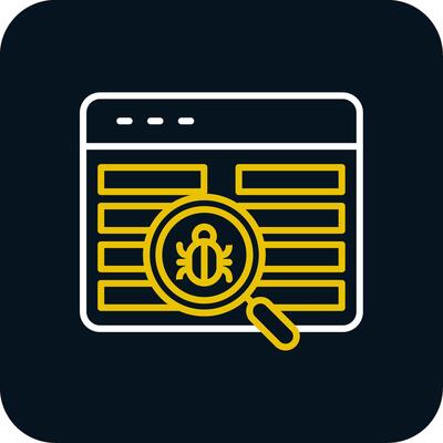Bug Problem Line Red Circle Icon