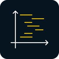 Gnatt Chart Line Red Circle Icon vector