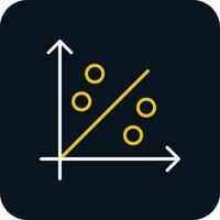 Scatter Graph Line Red Circle Icon vector