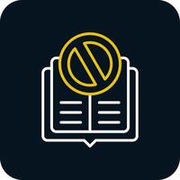 Rejected Line Red Circle Icon vector