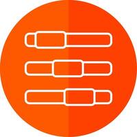 Progress Bar Line Red Circle Icon vector