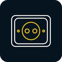 Socket Line Red Circle Icon vector