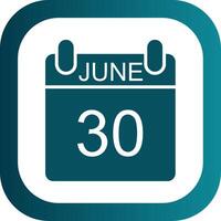 June Glyph Gradient Corner Icon vector