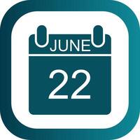 June Glyph Gradient Corner Icon vector