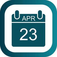 April Glyph Gradient Corner Icon vector