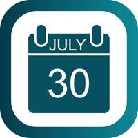 July Glyph Gradient Corner Icon vector