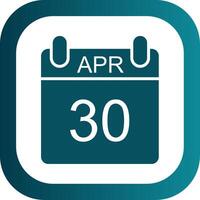 April Glyph Gradient Corner Icon vector