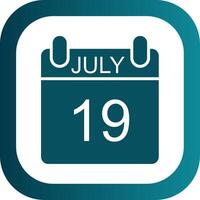 June Glyph Gradient Corner Icon vector