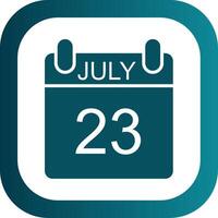 July Glyph Gradient Corner Icon vector