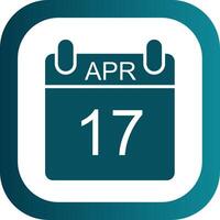 April Glyph Gradient Corner Icon vector