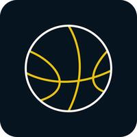 Basketball Line Red Circle Icon vector