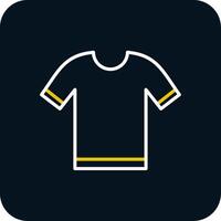 Shirt Line Red Circle Icon vector