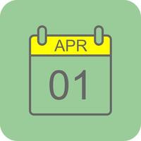 April Glyph Gradient Corner Icon vector
