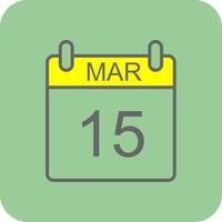 March Glyph Gradient Corner Icon vector