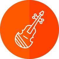 Violin Line Red Circle Icon vector