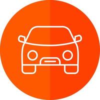 Car Line Red Circle Icon vector