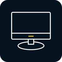 Lcd Line Red Circle Icon vector