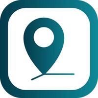 Location Glyph Gradient Corner Icon vector