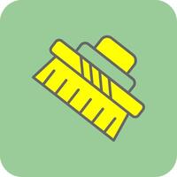 Cleaning Brush Glyph Gradient Corner Icon vector