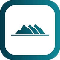 Mountain Glyph Gradient Corner Icon vector