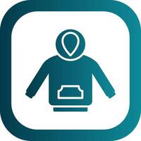 Hoodie Glyph Gradient Corner Icon vector