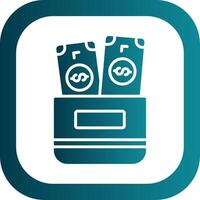 Money Laundering Glyph Gradient Corner Icon vector