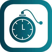 Pocket Watch Glyph Gradient Corner Icon vector