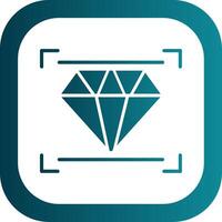 Diamond Glyph Gradient Corner Icon vector