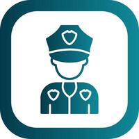 Policeman Glyph Gradient Corner Icon vector