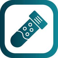 Test Tube Glyph Gradient Corner Icon vector