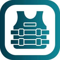 Bullet Proof Jacket Glyph Gradient Corner Icon vector