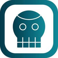 Skull Glyph Gradient Corner Icon vector