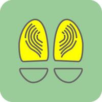 Footprint Glyph Gradient Corner Icon vector