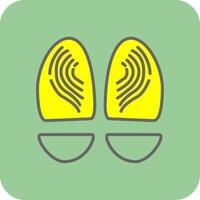 Footprint Glyph Gradient Corner Icon vector