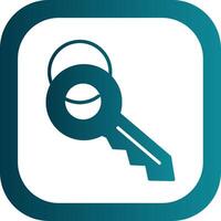 Key Glyph Gradient Corner Icon vector