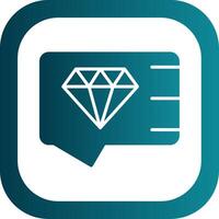 Daimond Glyph Gradient Corner Icon vector