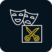 Drama Line Red Circle Icon vector