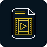 File Line Red Circle Icon vector