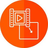 Footage Line Red Circle Icon vector