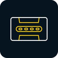 Cassette Line Red Circle Icon vector