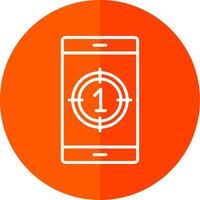 Countdown Line Red Circle Icon vector