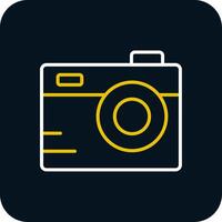 Camera Line Red Circle Icon vector