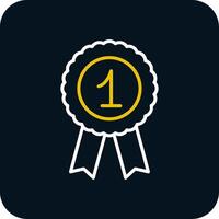 Badge Line Red Circle Icon vector